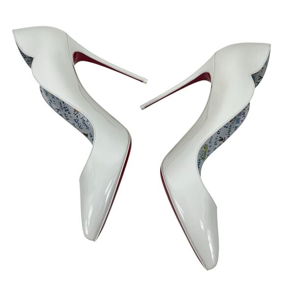 Christian Louboutin Hot Chick 100 Patent Leather Pump White Size 41 - Picture 6 of 12